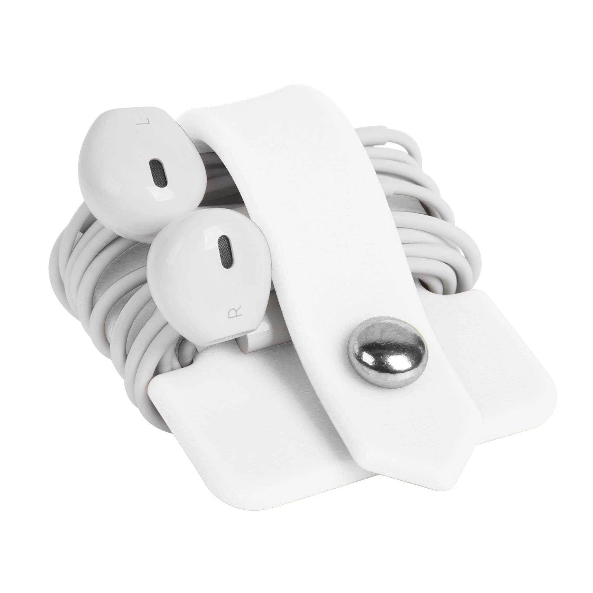 Foto 7 pulgar | Organizador De Cables Elfrhino Para Auriculares, Enrollador De Silicona Blanca - Venta Internacional.