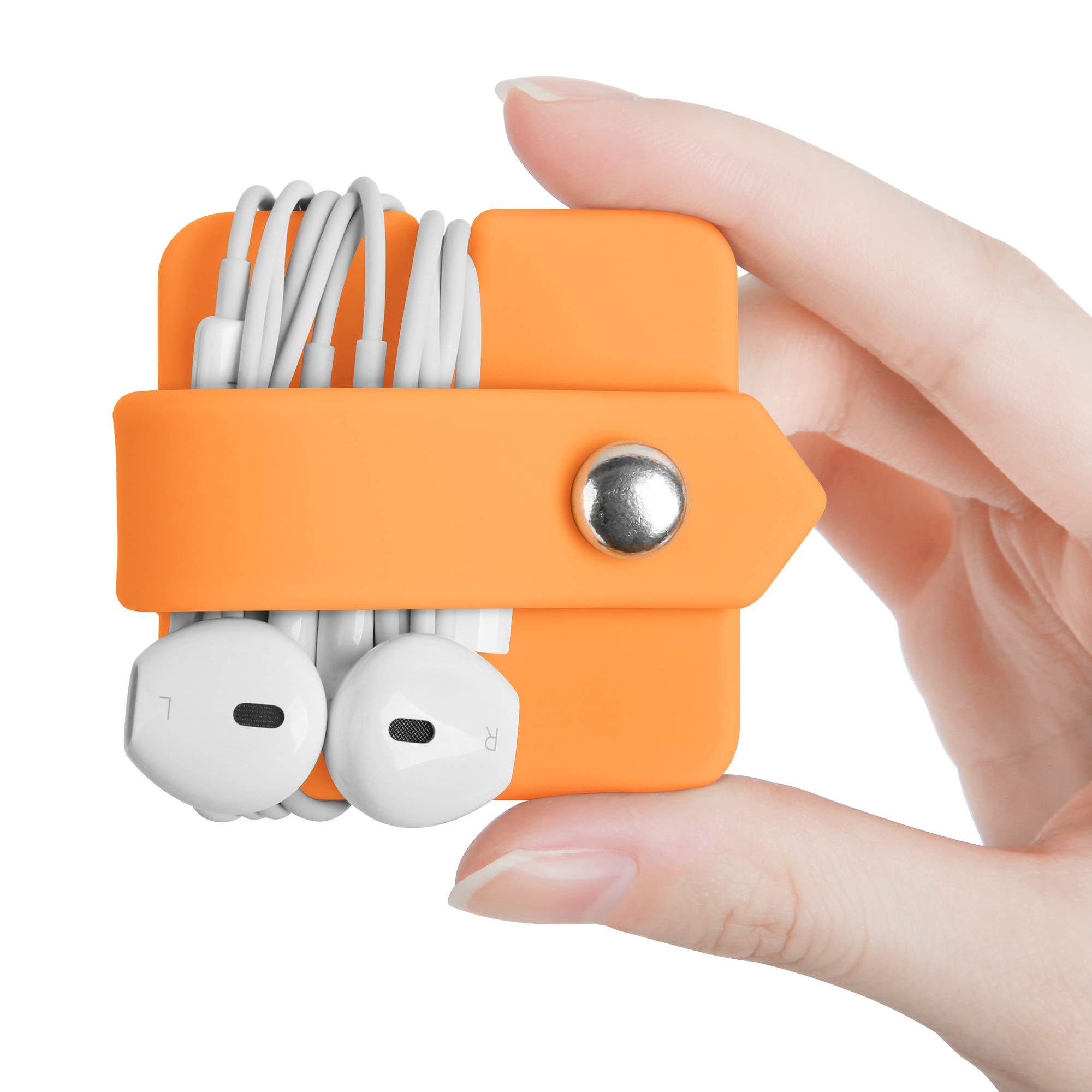 Foto 2 pulgar | Cord Organizer Elfrhino - Soporte Para Auriculares (silicona), Color Naranja - Venta Internacional.
