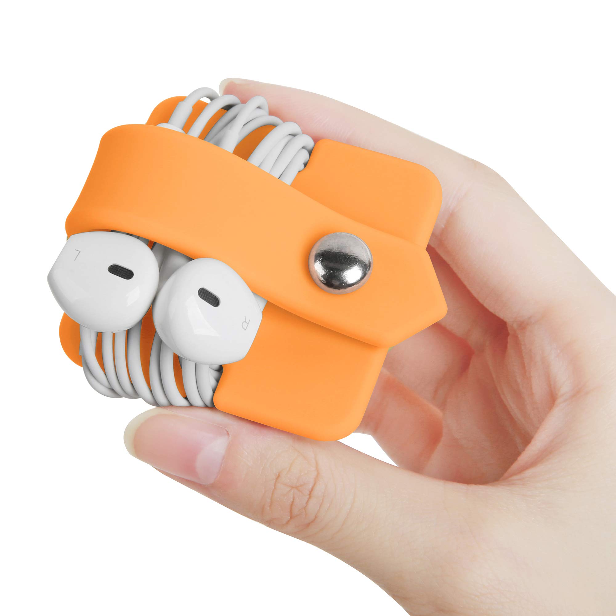 Foto 3 pulgar | Cord Organizer Elfrhino - Soporte Para Auriculares (silicona), Color Naranja - Venta Internacional.