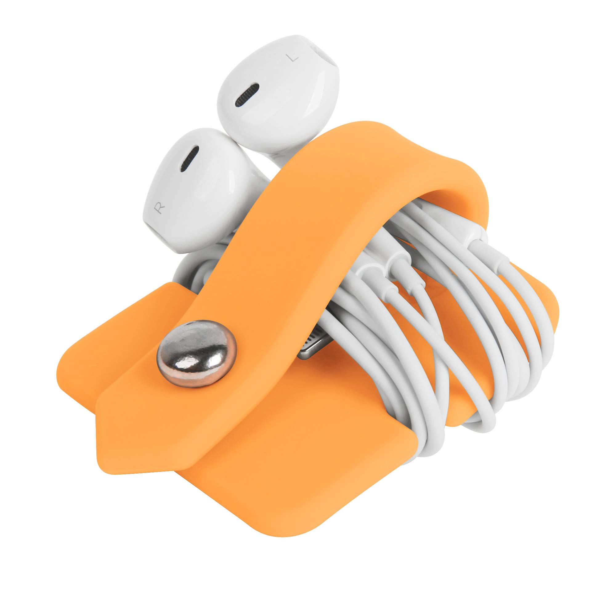 Foto 4 pulgar | Cord Organizer Elfrhino - Soporte Para Auriculares (silicona), Color Naranja - Venta Internacional.