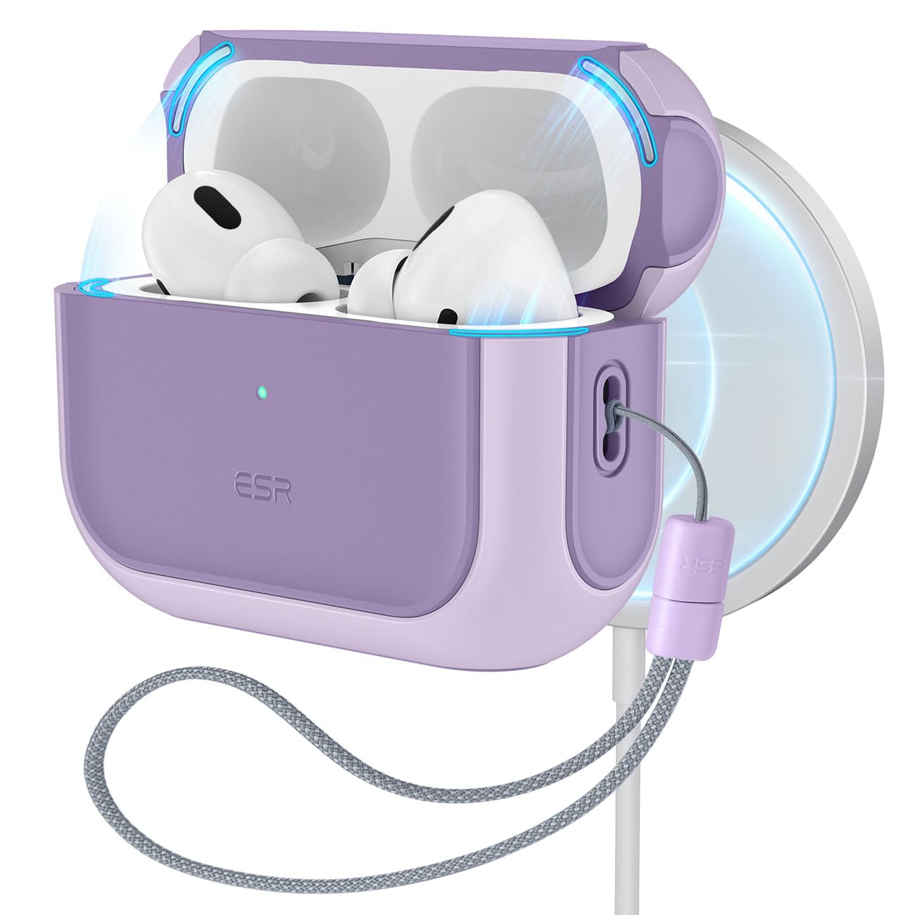 Foto 2 pulgar | Funda Esr Orbit Hybrid Con Halolock Para Airpods Pro Lavender - Venta Internacional