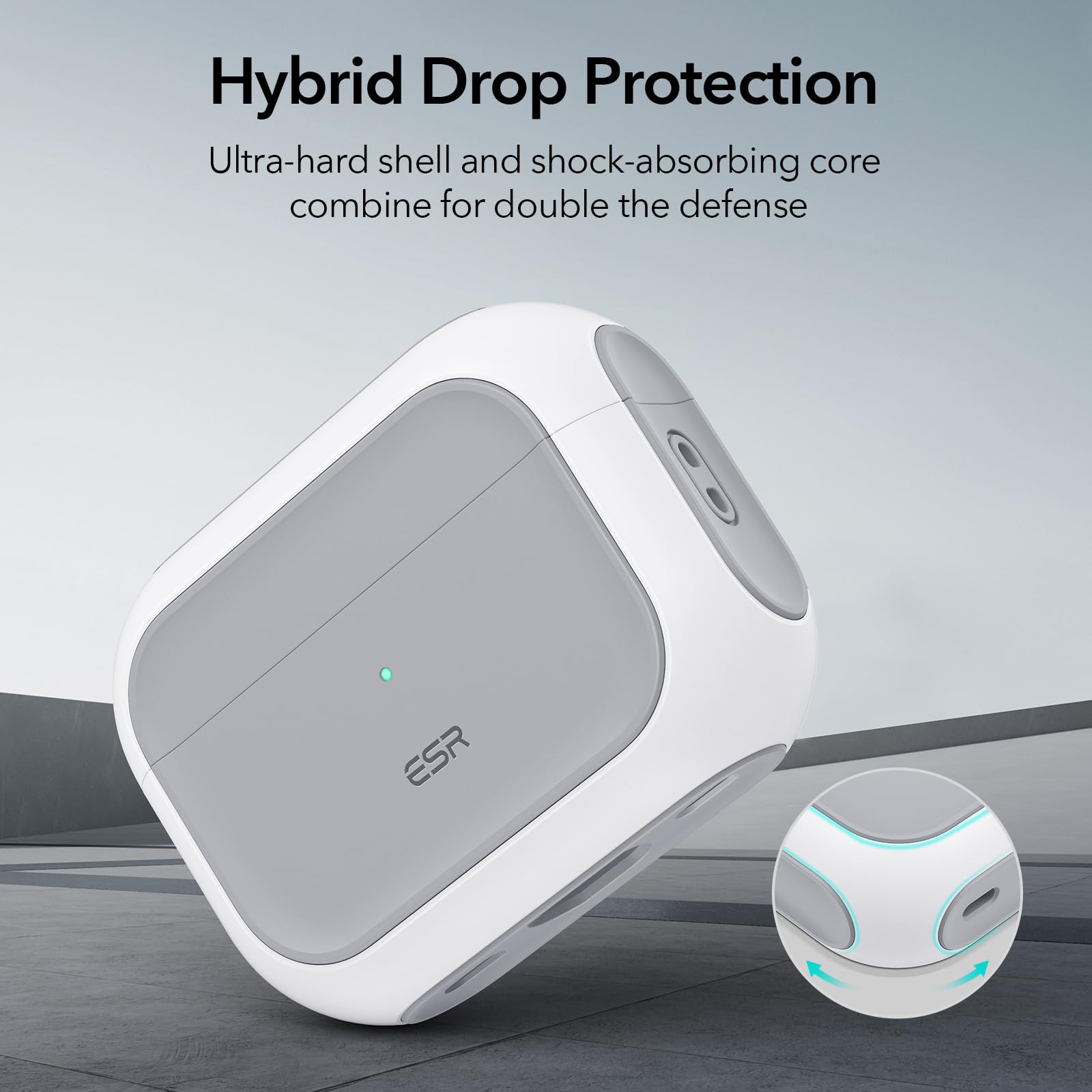 Foto 4 | Funda para Airpods Pro Esr 2023/2022/2019 2.ª Y 1.ª Generación color Blanco - Venta Internacional