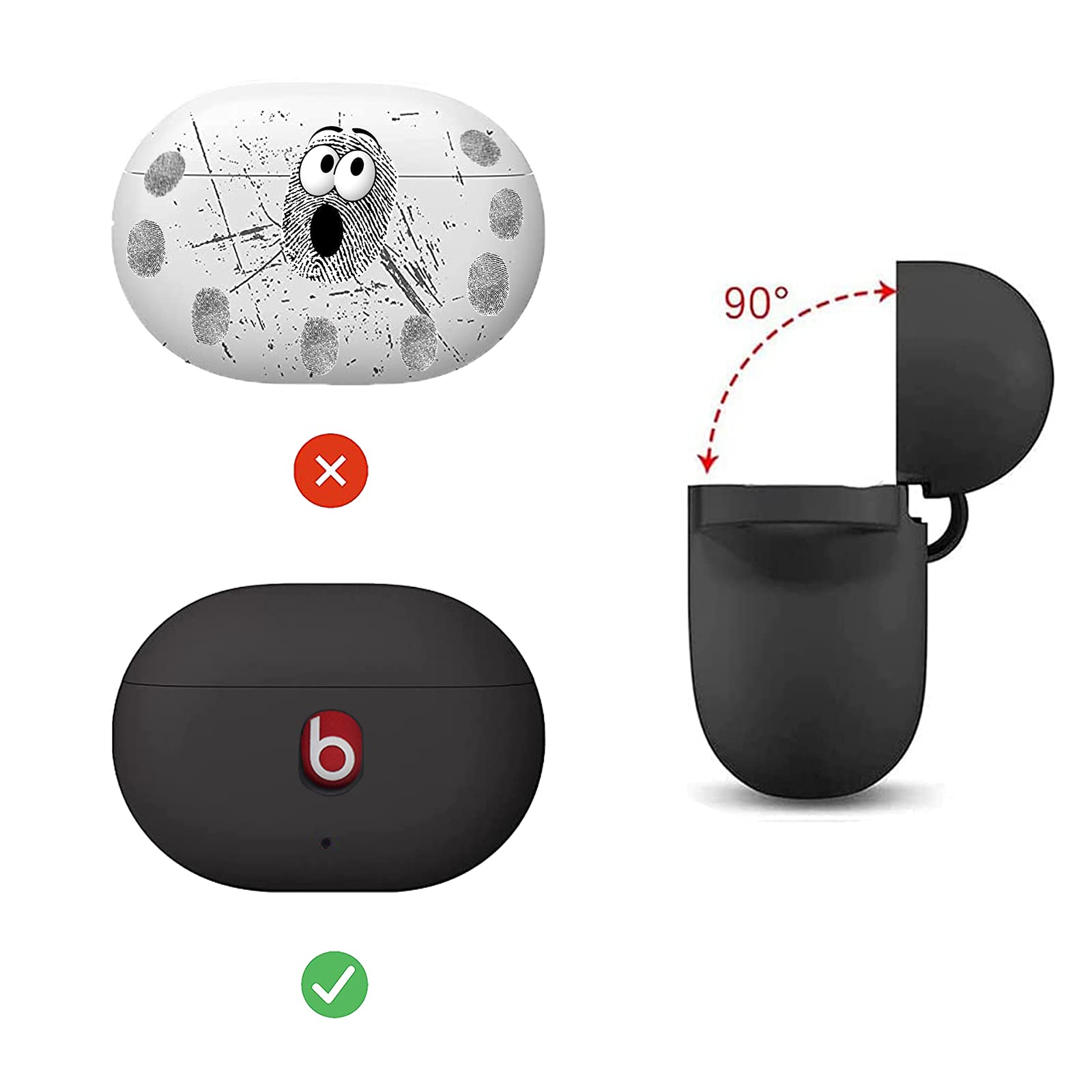 Foto 5 pulgar | Funda De Silicona Lizhi Para Beats Studio Buds 2021 Con Llavero B - Venta Internacional.
