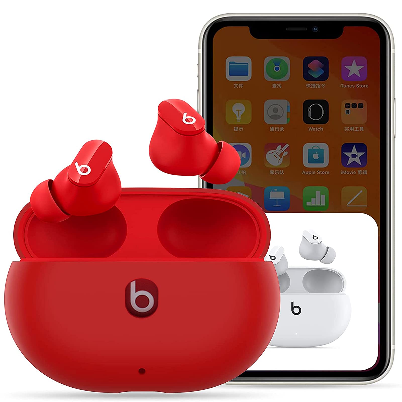 Foto 7 pulgar | Funda De Silicona Lizhi Para Beats Studio Buds 2021 Con Llavero B - Venta Internacional.