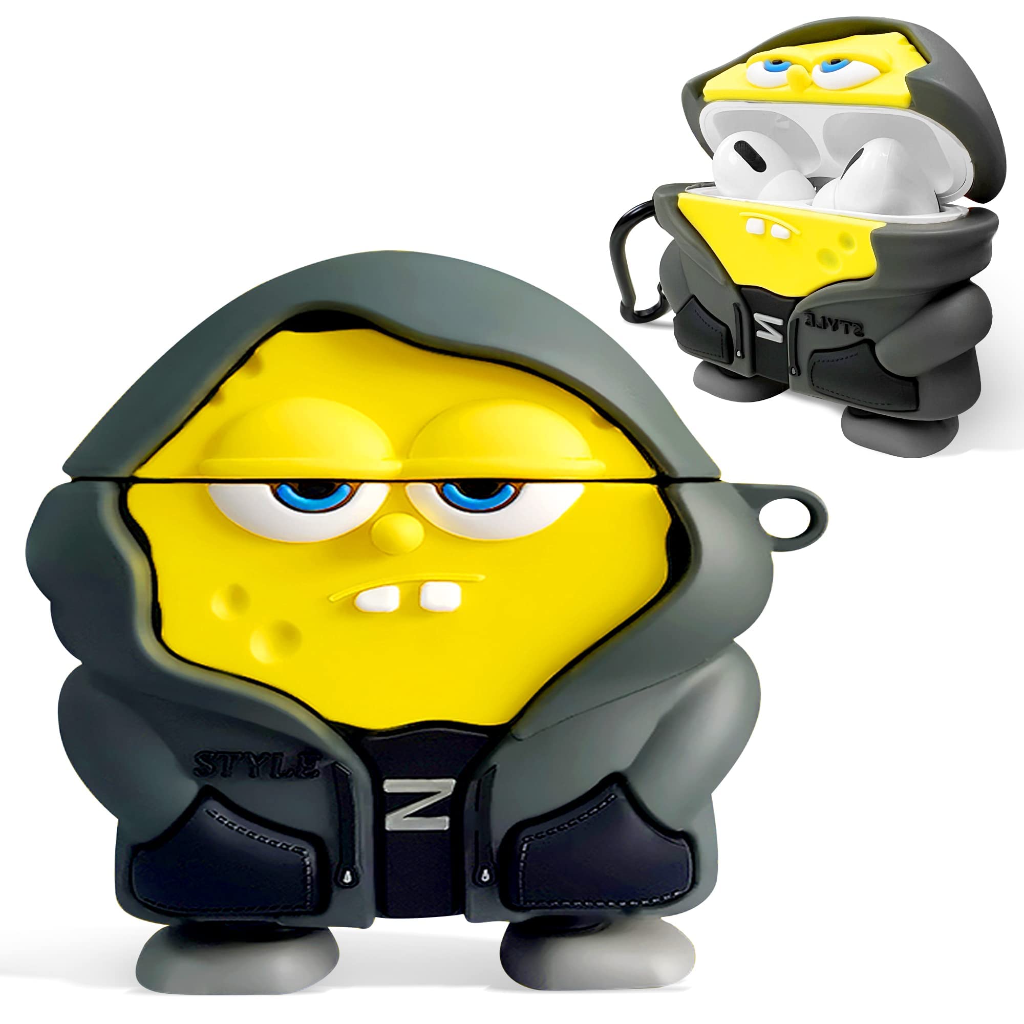 Foto 2 pulgar | Funda de Silicona Hooyiiok para Airpods Pro 2 Bonita Caricatura Amarillo - Venta Internacional