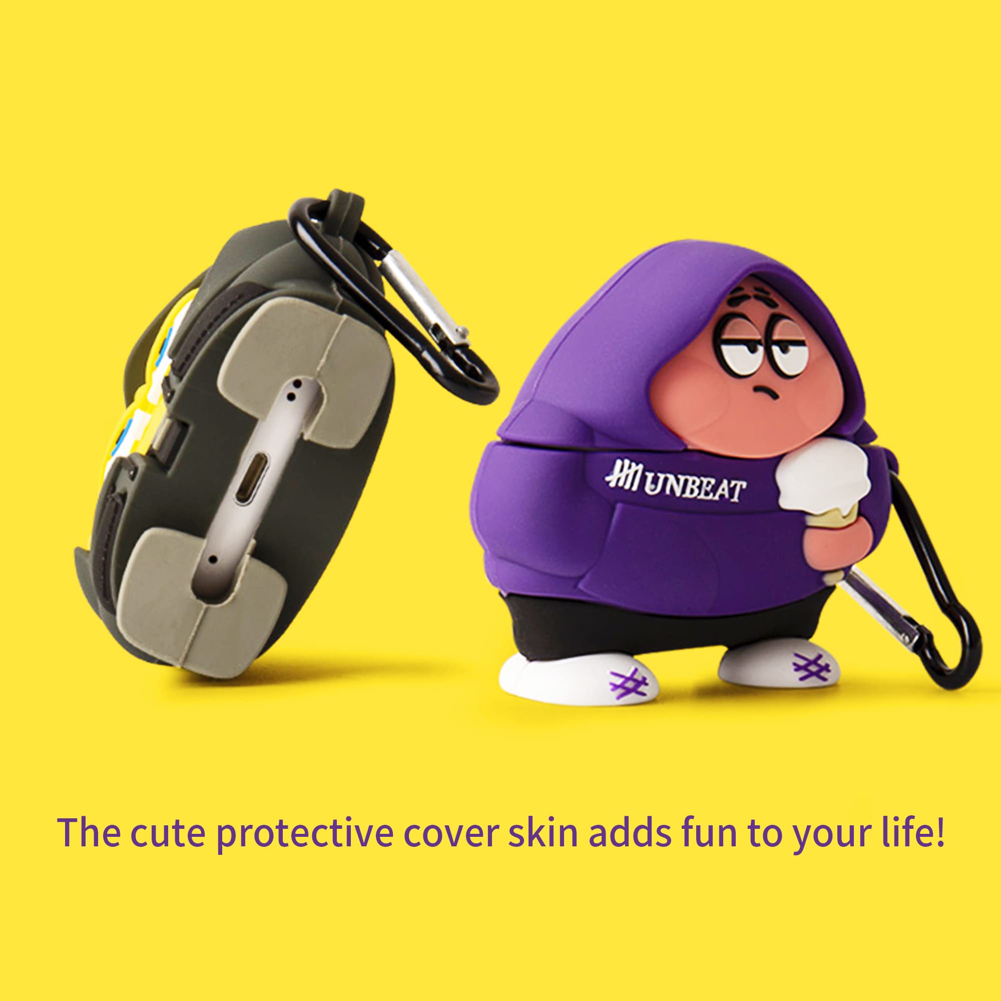Foto 7 pulgar | Funda de Silicona Hooyiiok para Airpods Pro 2 Bonita Caricatura Amarillo - Venta Internacional