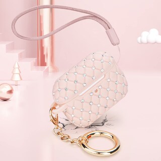 Foto 3 | Funda Visoom Airpods Pro De Segunda Generación Con Diamantes De Imitación Brillantes, Rosa - Venta Internacional.
