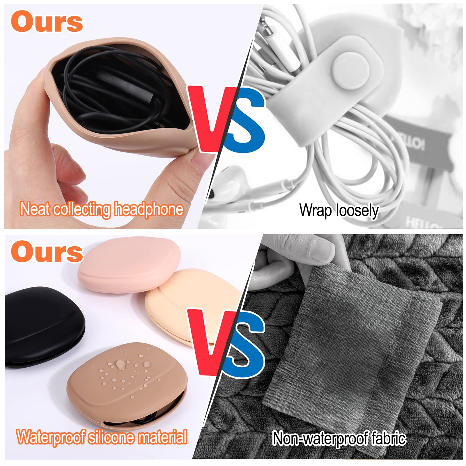 Foto 5 pulgar | Organizador De Auriculares Y Bridas De Silicona Para Cables Mity Rain - Venta Internacional.