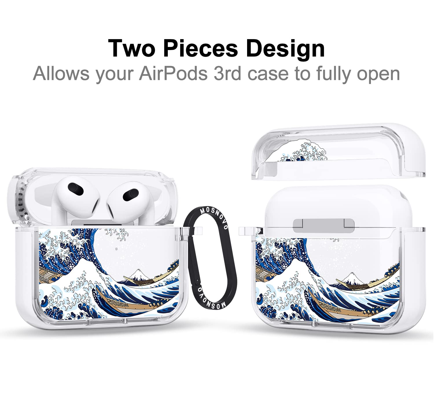 Foto 3 pulgar | Funda Mosnovo Para Airpods De Tercera Generación Con Anillo De Metal - Venta Internacional.