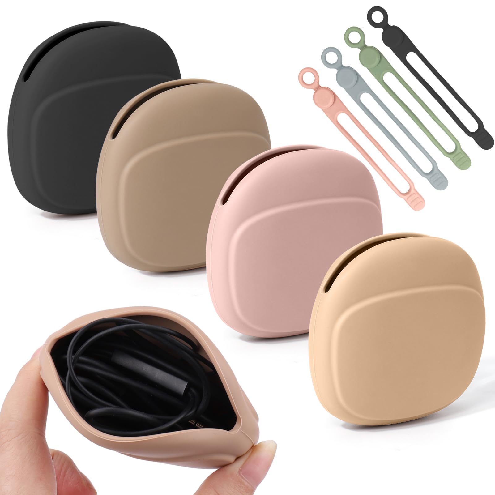 Organizador De Auriculares Y Bridas De Silicona Para Cables Mity Rain - Venta Internacional.