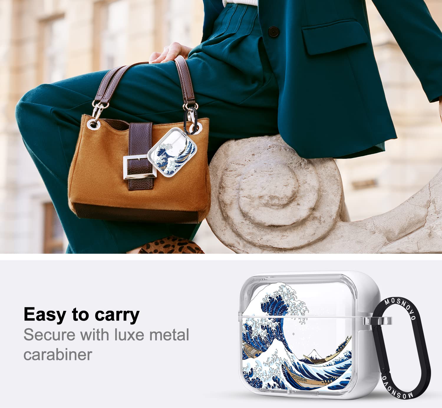 Foto 4 pulgar | Funda Mosnovo para Airpods Pro 2/Airpods Pro con Anillo Metálico - Venta Internacional
