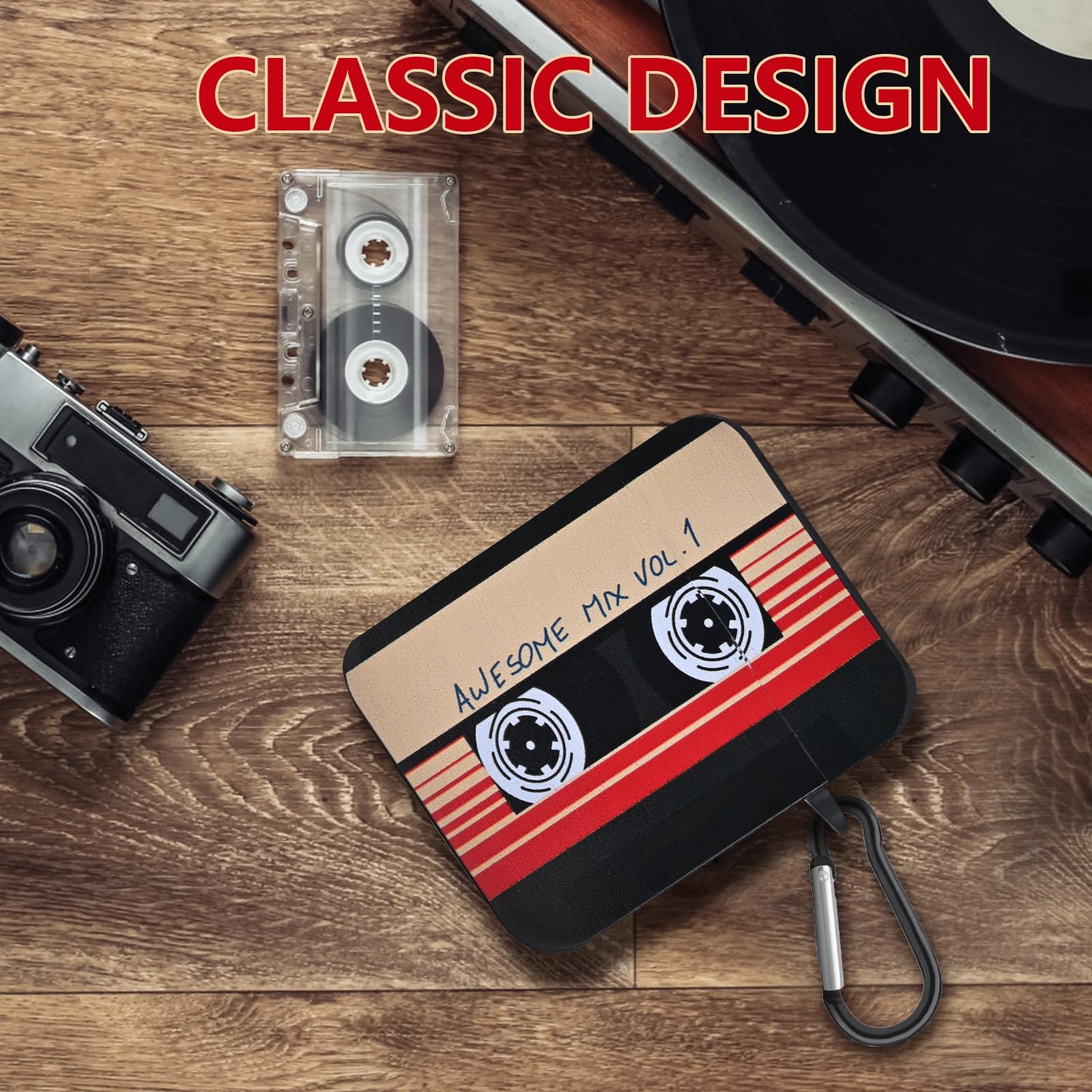 Foto 4 pulgar | Funda Para Airpods Liopeu Con Bonito Diseño De Cinta De Casete Con Llavero - Venta Internacional.