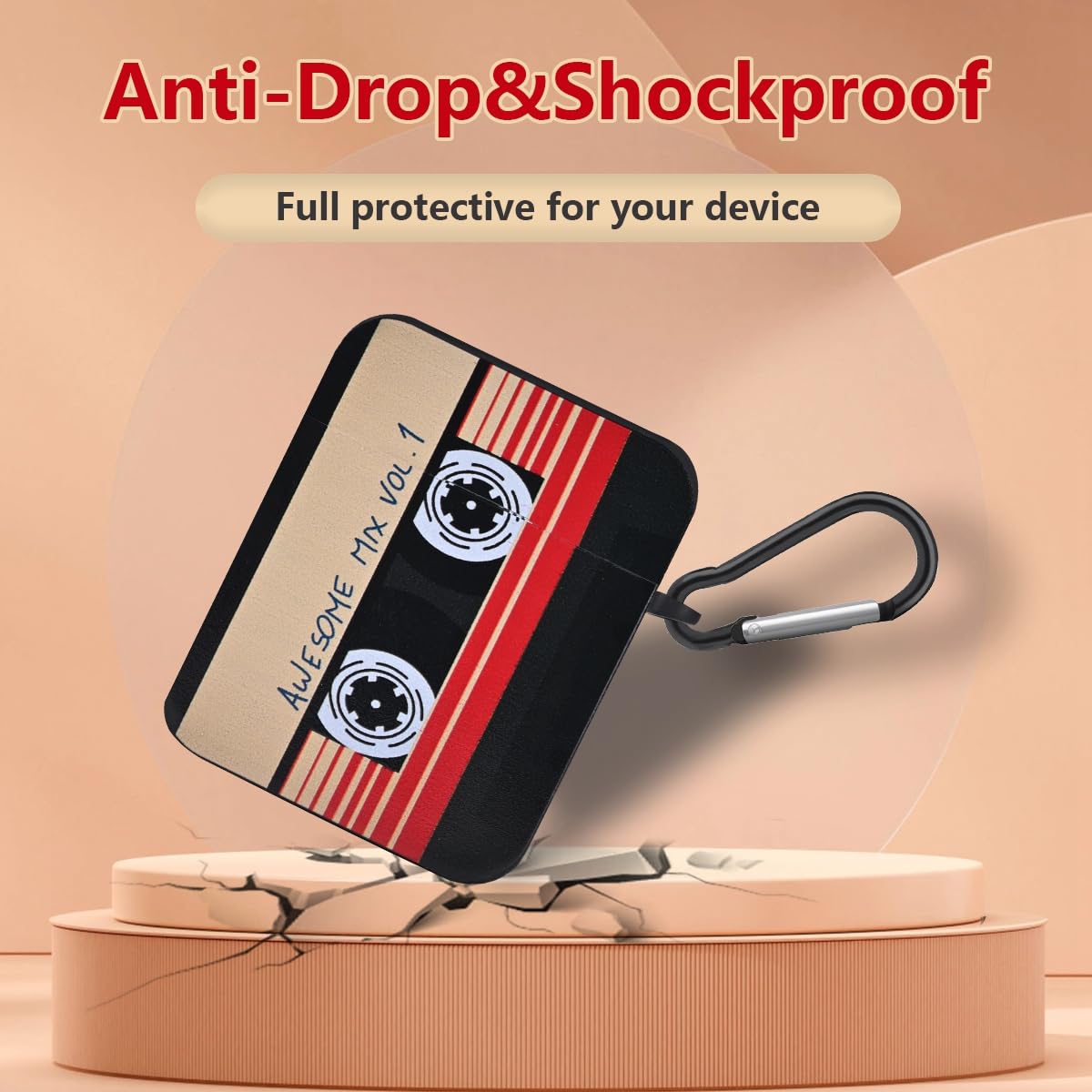 Foto 5 pulgar | Funda Para Airpods Liopeu Con Bonito Diseño De Cinta De Casete Con Llavero - Venta Internacional.