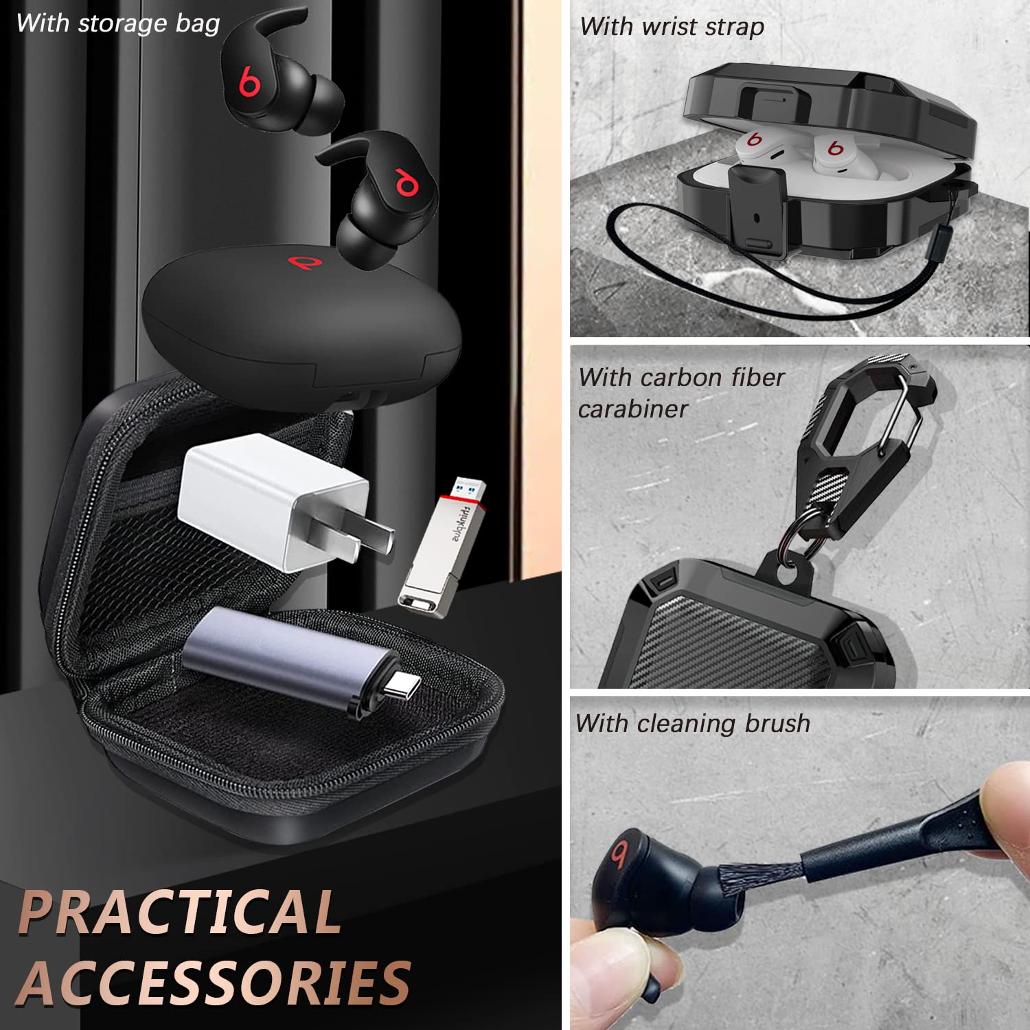 Foto 6 pulgar | Funda Protectora Para Mooyavia Beats Fit Pro Con Accesorios - Venta Internacional.