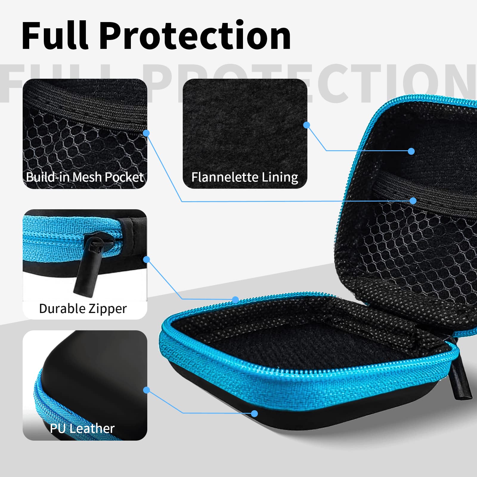 Foto 4 pulgar | Funda Para Auriculares Molova, Bolsa De Almacenamiento Portátil De Eva Con Mosquetón - Venta Internacional.