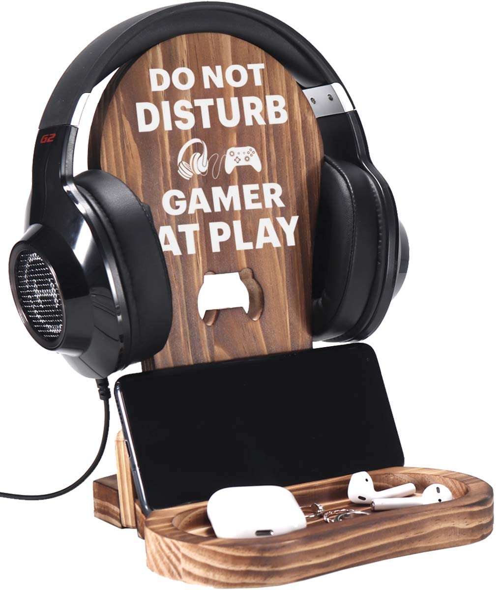 Foto 2 pulgar | Soporte Para Auriculares Para Jugadores Occdesign, Diseño Divertido, Madera De Pino - Venta Internacional.