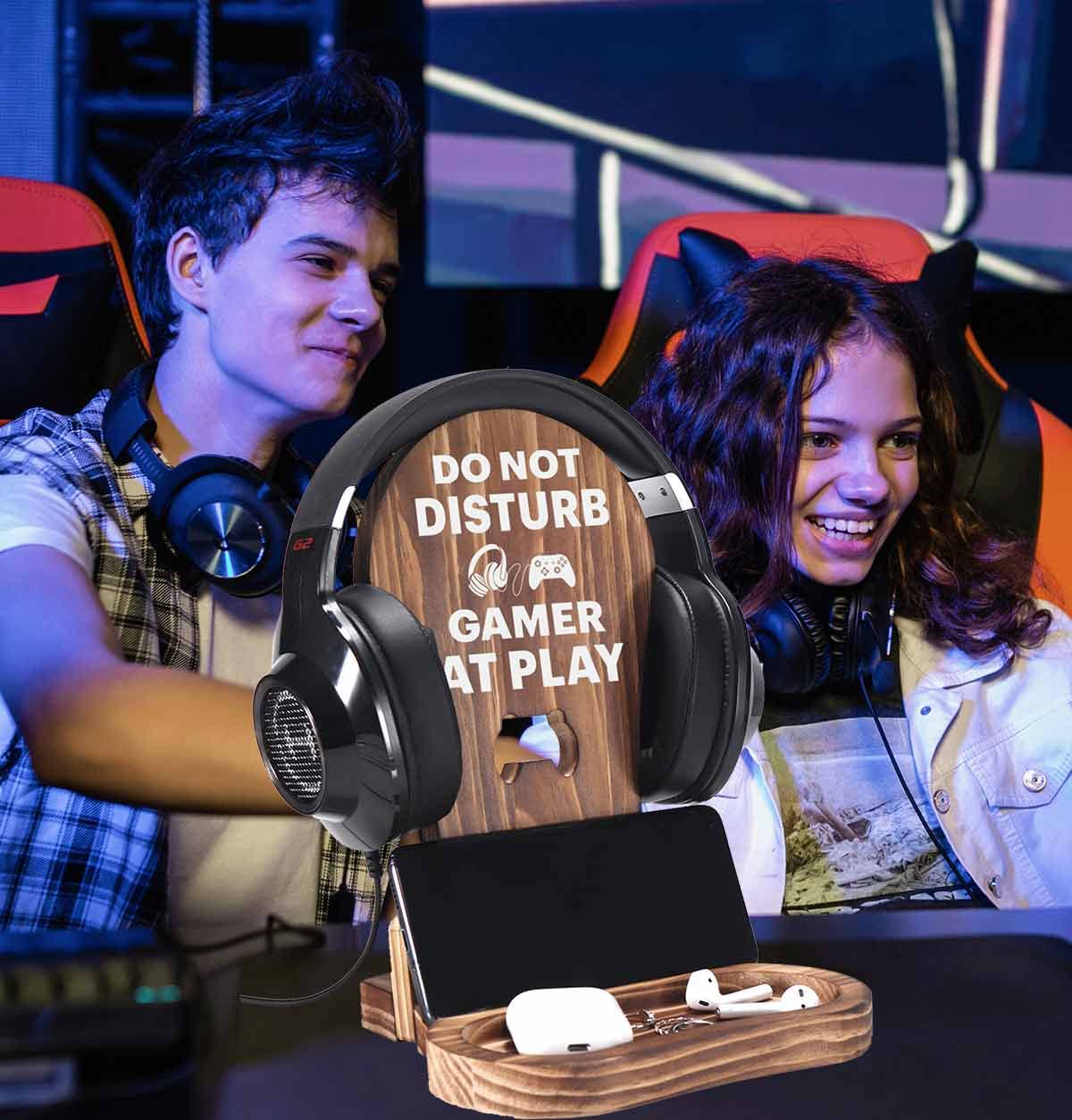 Foto 5 pulgar | Soporte Para Auriculares Para Jugadores Occdesign, Diseño Divertido, Madera De Pino - Venta Internacional.