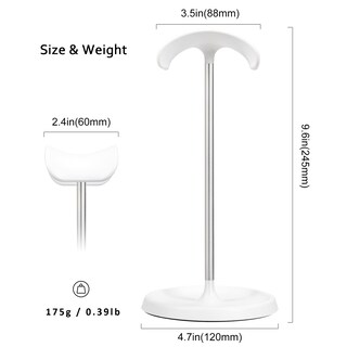Foto 6 | Soporte Curvo Para Auriculares Qincoon Con Bandeja De Almacenamiento, Color Blanco - Venta Internacional.