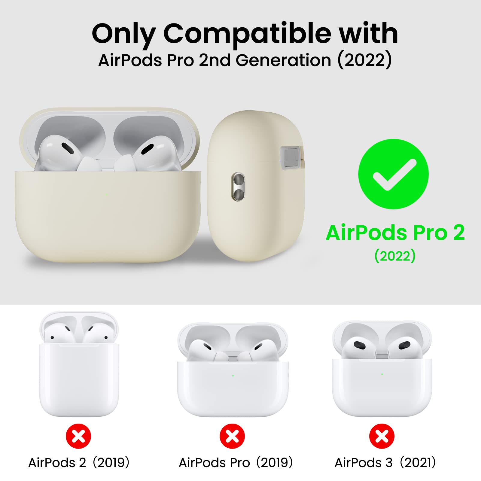 Foto 3 pulgar | Funda Ornarto Compatible con AirPods Pro 2 -2022- de Silicona - Venta Internacional