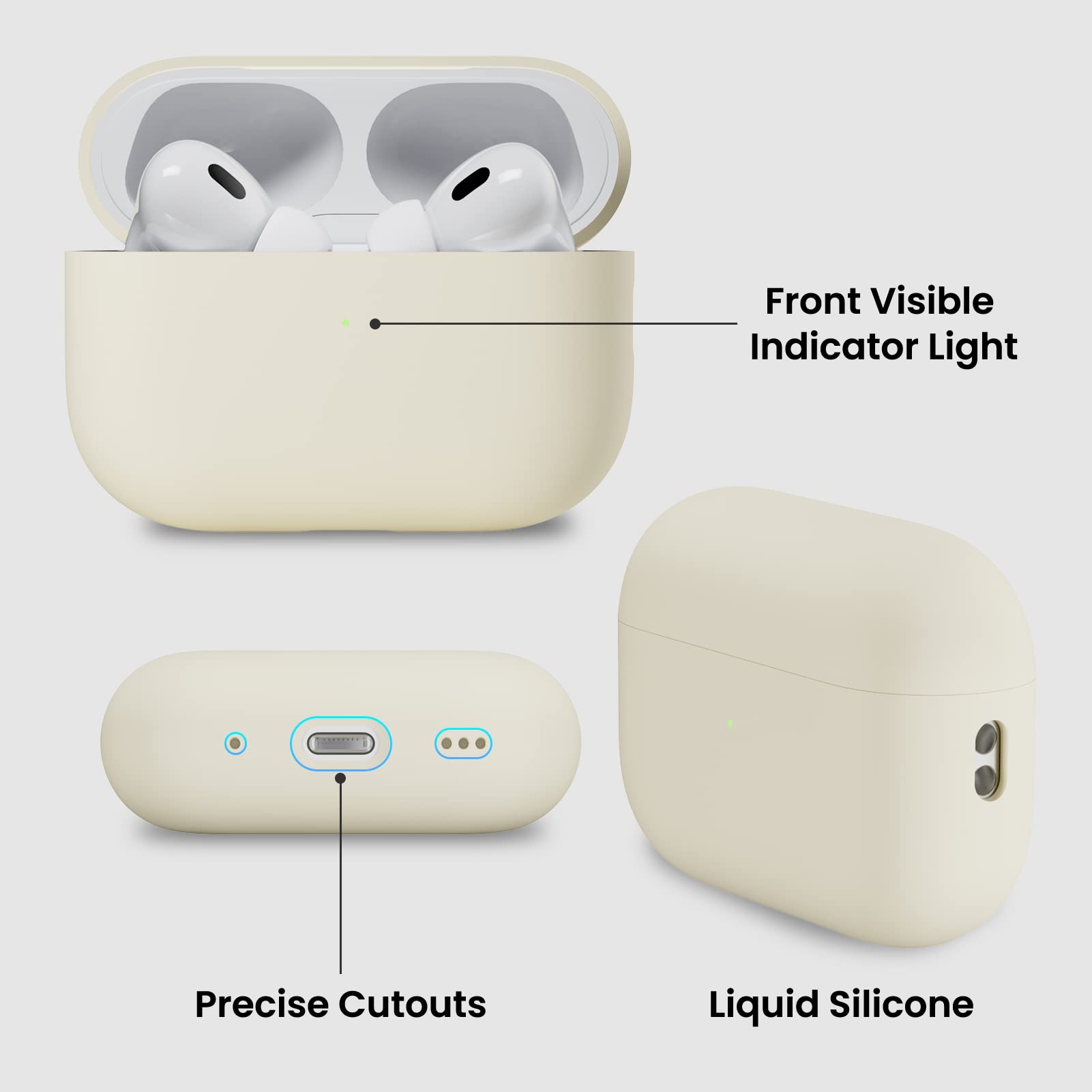 Foto 5 pulgar | Funda Ornarto Compatible con AirPods Pro 2 -2022- de Silicona - Venta Internacional