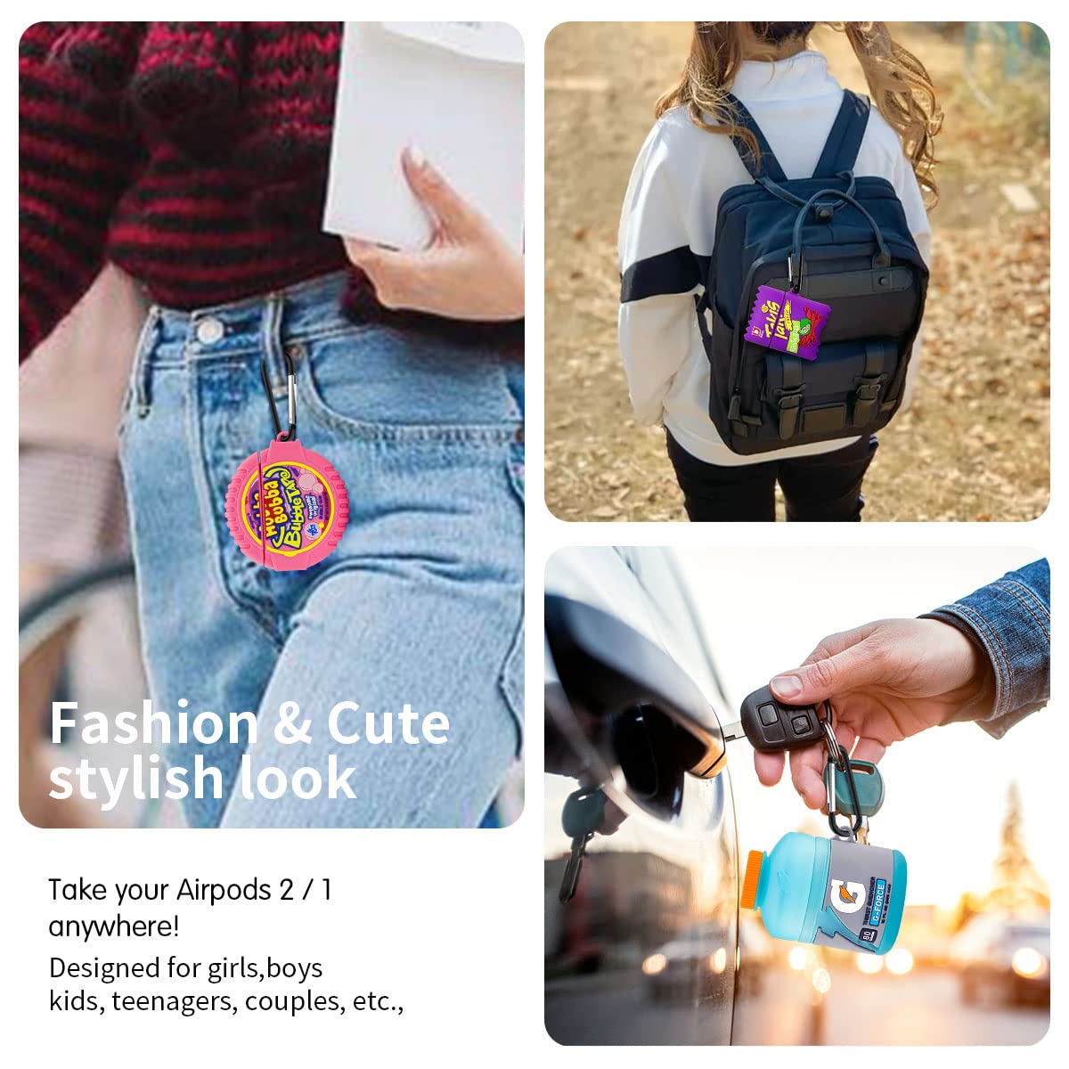 Foto 5 | Funda Yipinjia para Airpod 2/1 con Llavero - Venta Internacional