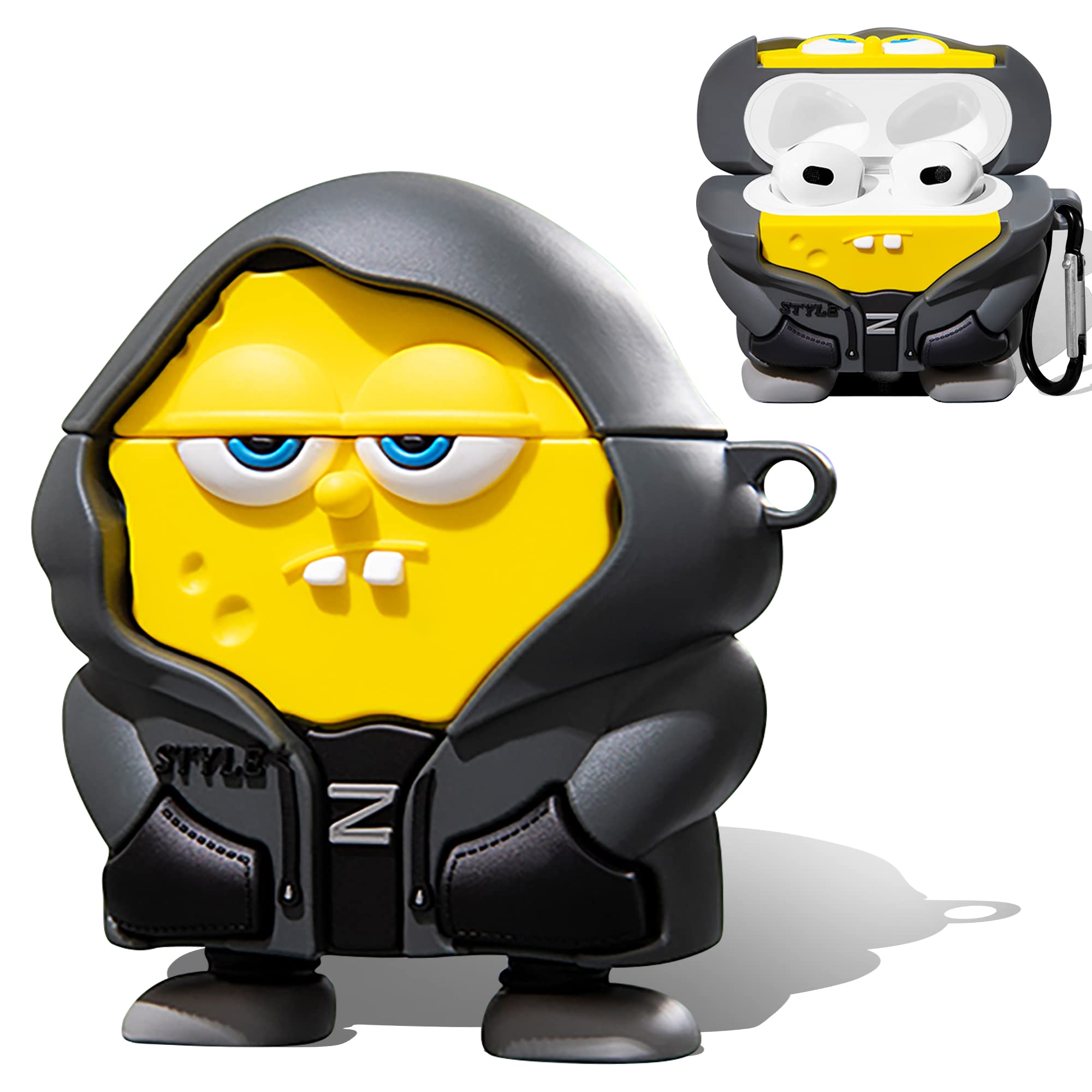 Foto 2 pulgar | Funda Hooyiiok Para Airpods, Gracioso Personaje De Dibujos Animados De Tercera Generación, Amarillo - Venta Internaci