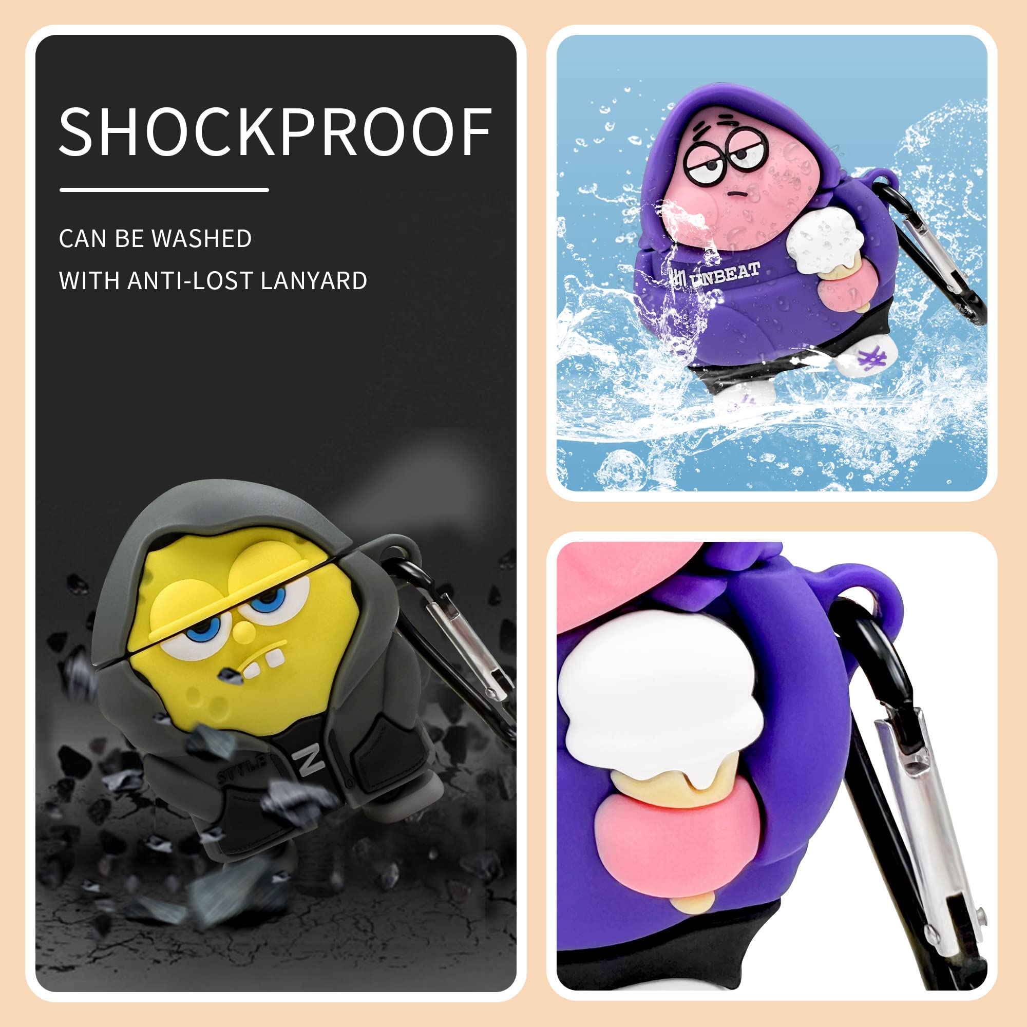 Foto 4 pulgar | Funda Para Airpods Hooyiiok, Bonito Personaje De Dibujos Animados De Primera Y Segunda Generación - Venta Internacional
