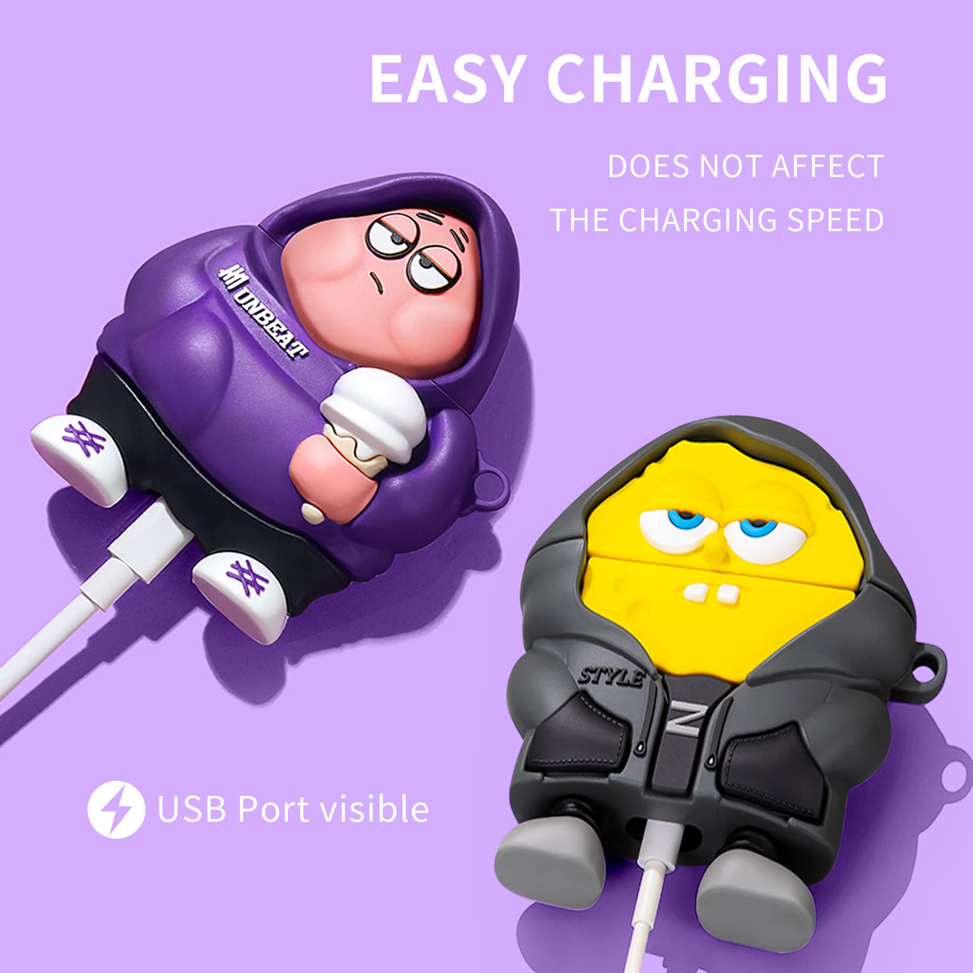 Foto 5 pulgar | Funda Para Airpods Hooyiiok, Bonito Personaje De Dibujos Animados De Primera Y Segunda Generación - Venta Internacional