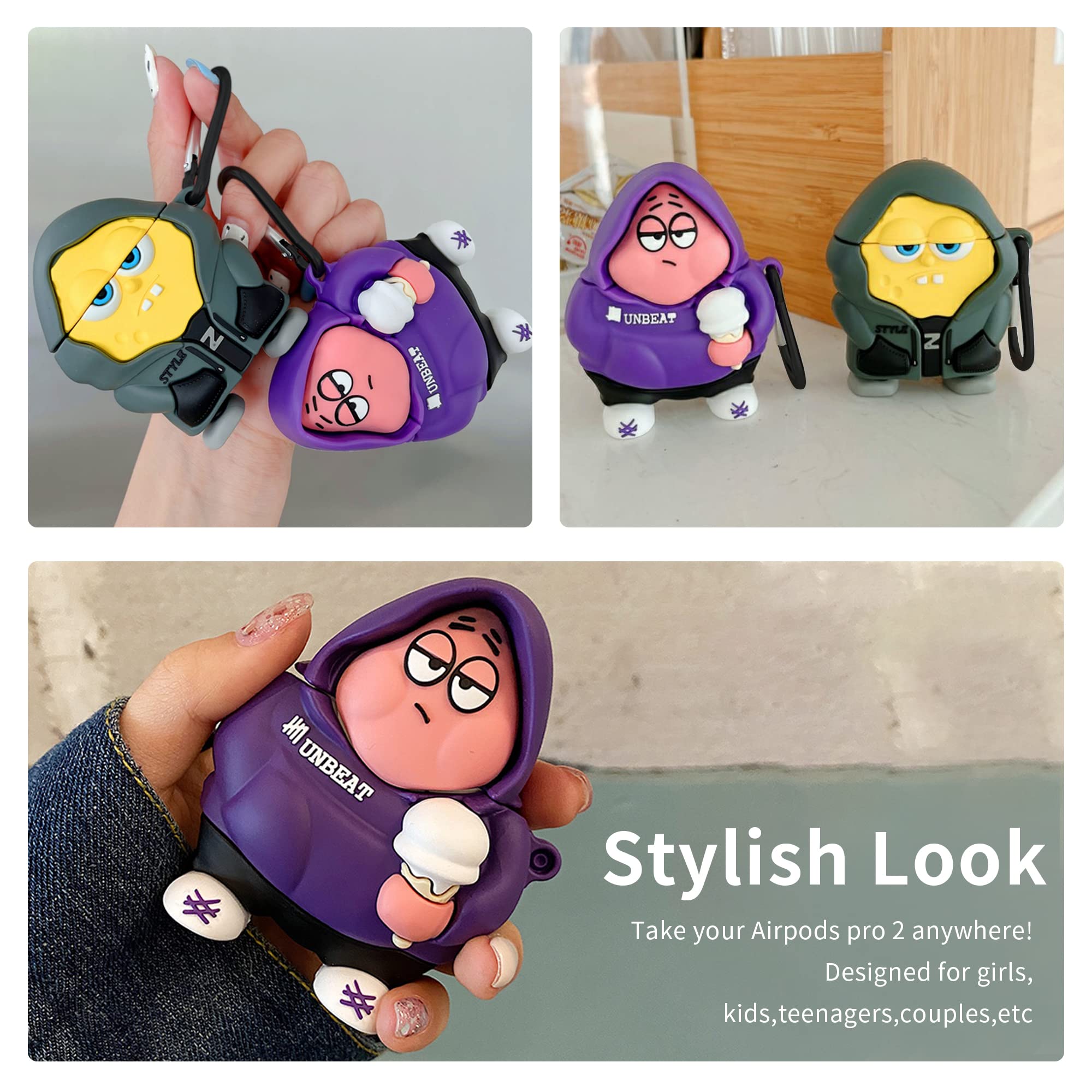 Foto 6 pulgar | Funda Para Airpods Hooyiiok, Bonito Personaje De Dibujos Animados De Primera Y Segunda Generación - Venta Internacional