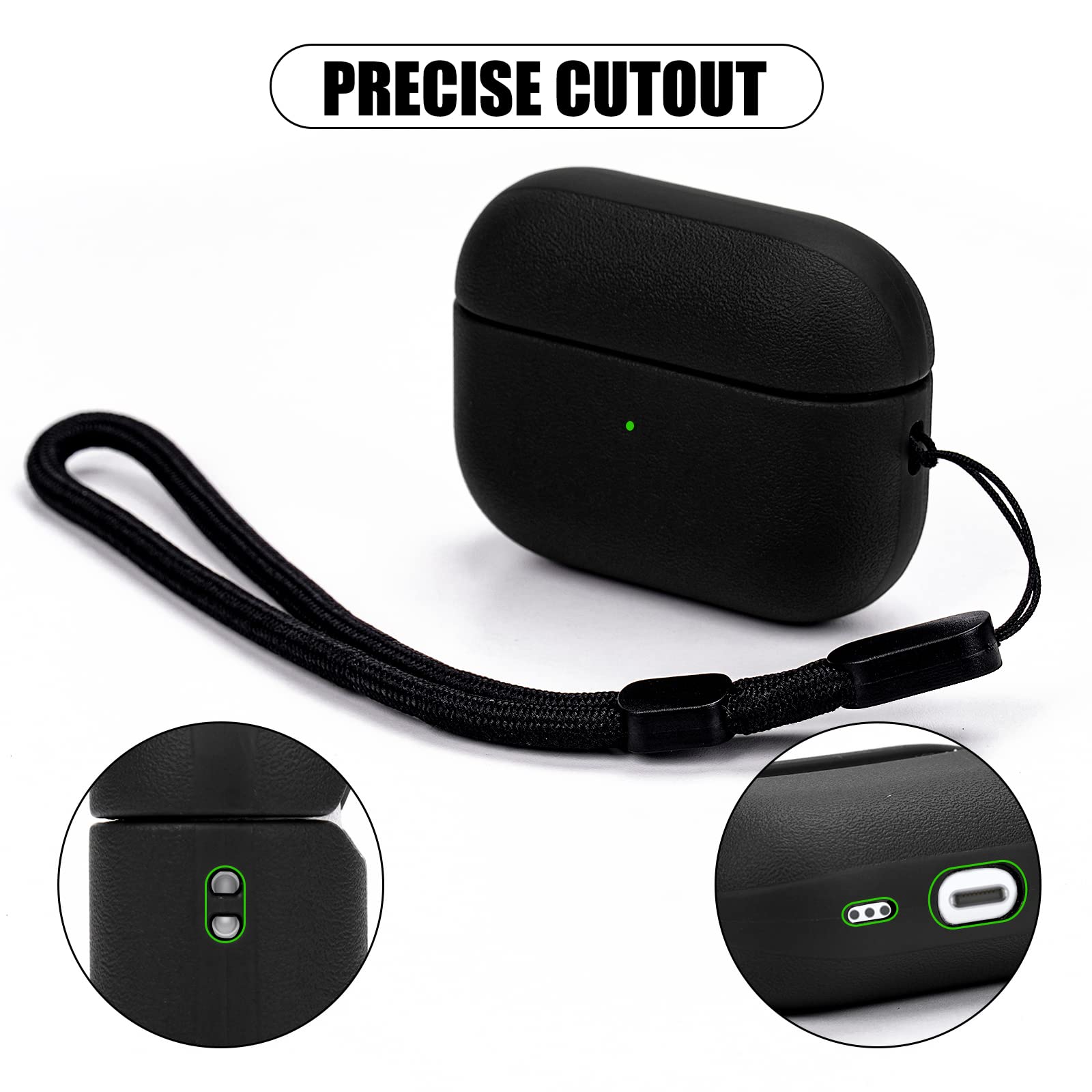 Foto 4 pulgar | Funda para AirPods Pro 2 Nunwiza de Piel Tpu con Cordón - Venta Internacional