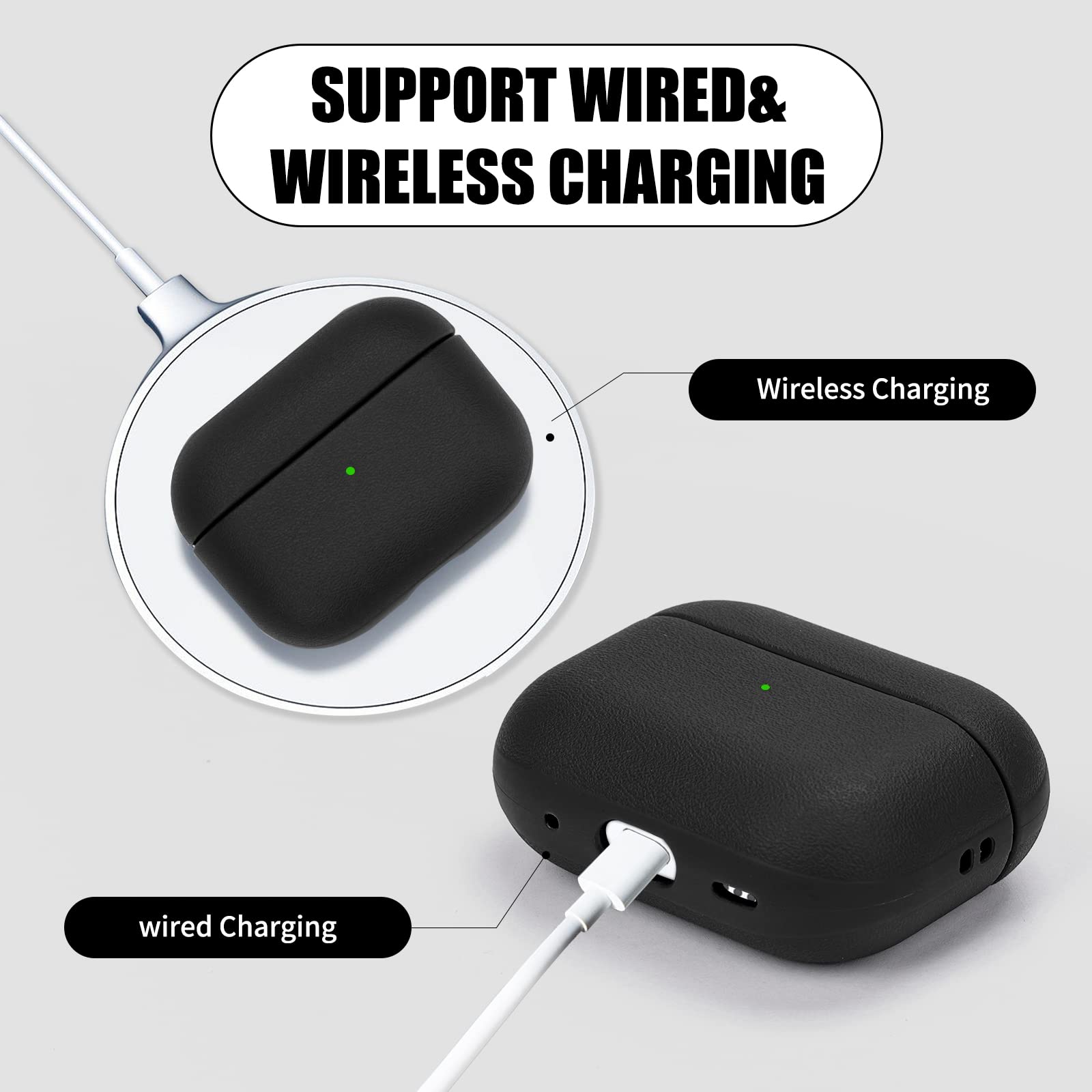 Foto 5 pulgar | Funda para AirPods Pro 2 Nunwiza de Piel Tpu con Cordón - Venta Internacional