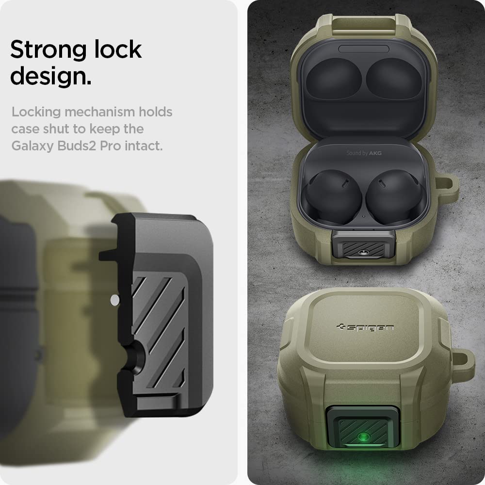 Foto 5 pulgar | Auriculares Lock Fit Galaxy Buds2 Pro Con Mosquetón Spigen - Venta Internacional