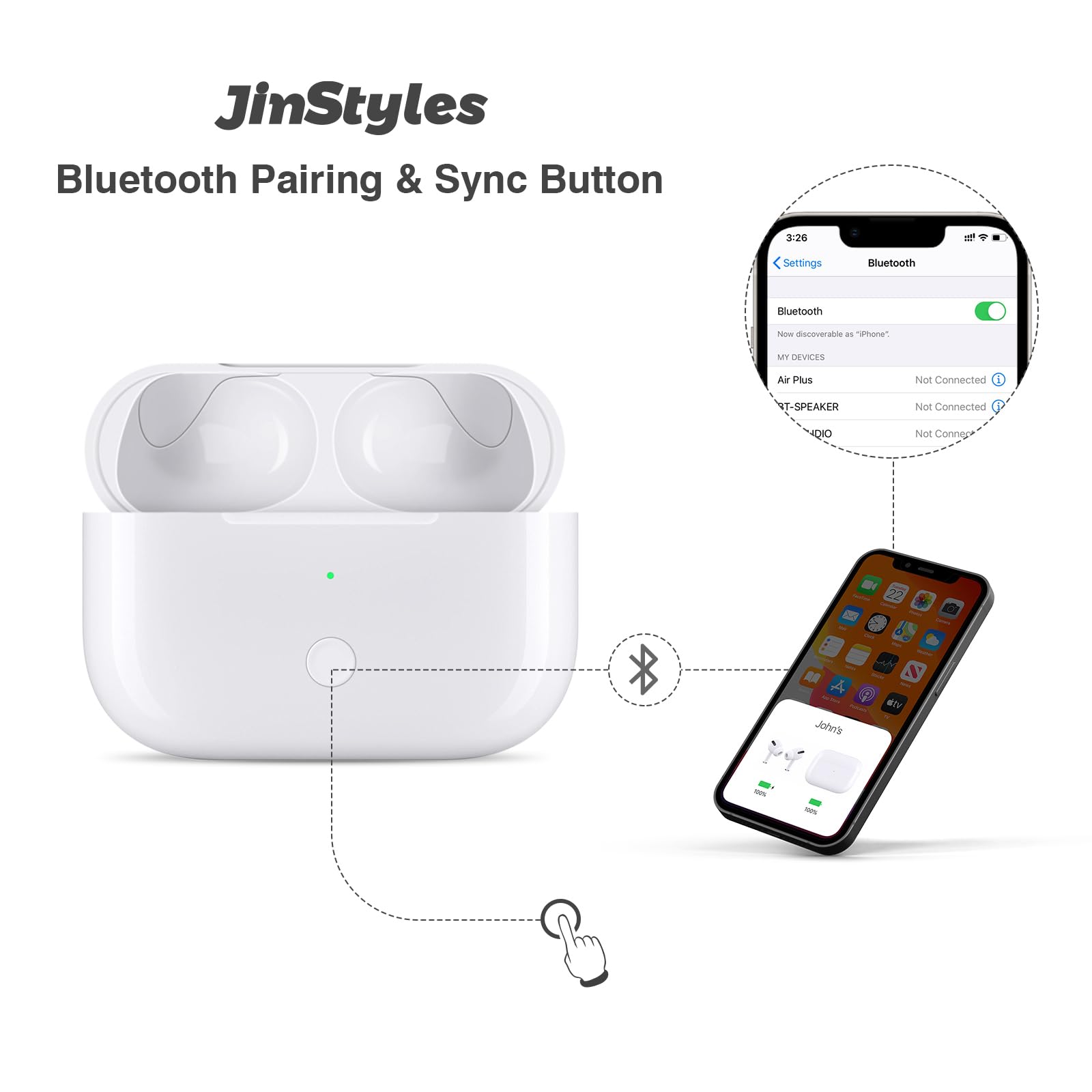 Foto 7 pulgar | Funda de carga de repuesto para AirPods Pro de 1ª y 2ª generación - Capacidad 660mAh