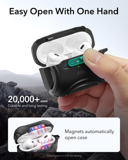 Foto 4 | Funda Para Airpods Pro Esr Cyber Series A Prueba De Caídas Negra - Venta Internacional