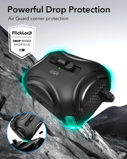 Foto 6 | Funda Para Airpods Pro Esr Cyber Series A Prueba De Caídas Negra - Venta Internacional