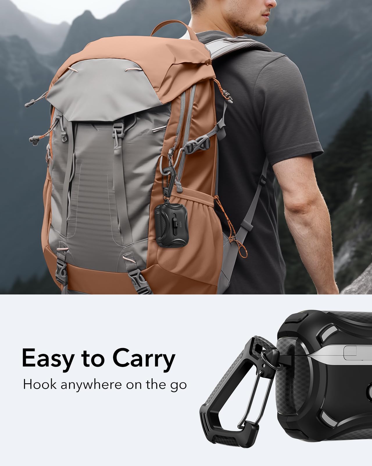 Foto 8 pulgar | Funda Para Airpods Pro Esr Cyber Series A Prueba De Caídas  Negra - Venta Internacional