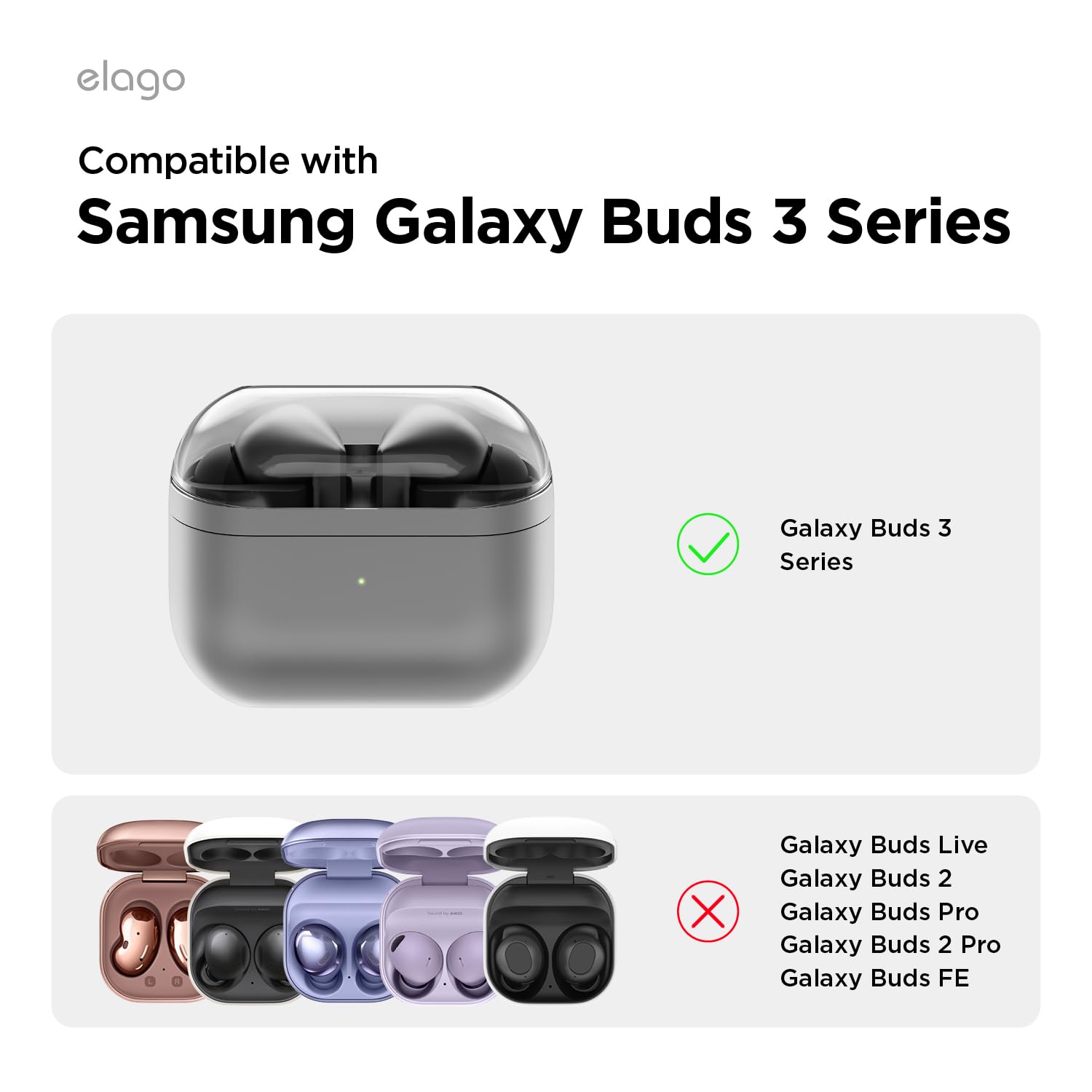 Foto 3 pulgar | Funda Elago Compatible con Samsung Galaxy Buds 3 Y Buds 3 Pro - Venta Internacional