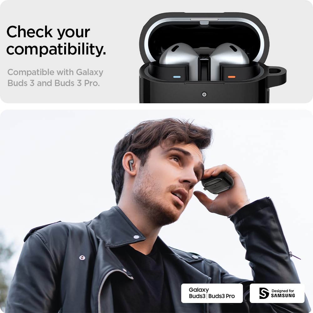Foto 3 pulgar | Funda Protectora Spigen Rugged Armor Para Samsung Galaxy Buds3 Pro Y Galaxy Buds 3 (2024) - Venta Internacional.