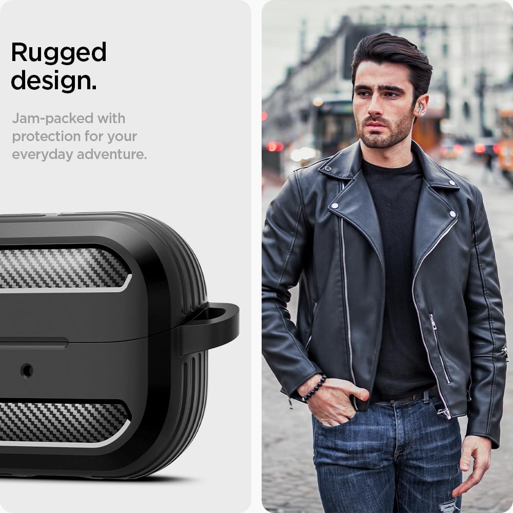 Foto 6 pulgar | Funda Protectora Spigen Rugged Armor Para Samsung Galaxy Buds3 Pro Y Galaxy Buds 3 (2024) - Venta Internacional.