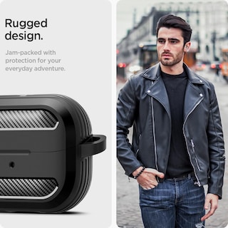 Foto 5 | Funda Protectora Spigen Rugged Armor Para Samsung Galaxy Buds3 Pro Y Galaxy Buds 3 (2024) - Venta Internacional.