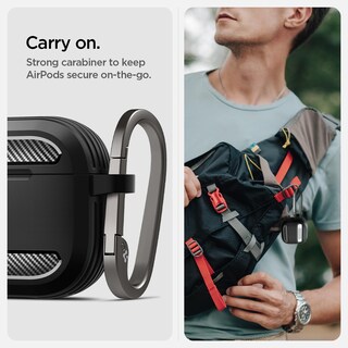 Foto 4 | Funda Protectora Para Airpods 4 Con Mosquetón Spigen Rugged Armor - Venta Internacional.
