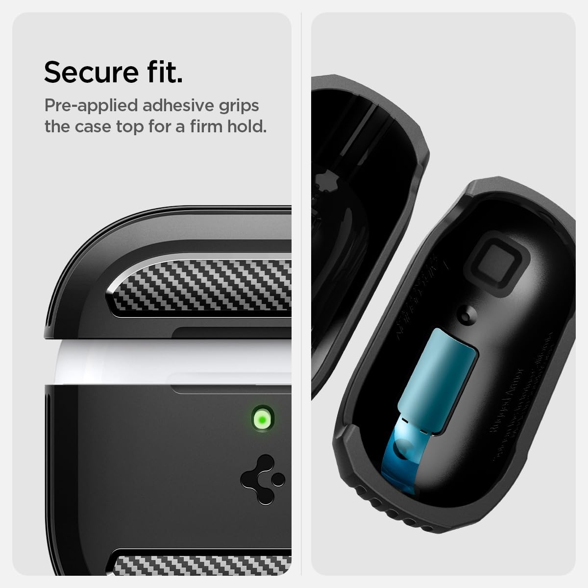 Foto 7 pulgar | Funda Protectora Para Airpods 4 Con Mosquetón Spigen Rugged Armor - Venta Internacional.
