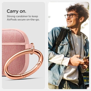 Foto 4 | Funda Spigen Urban Fit Para Airpods 4 Con Anc (2024), Color Dorado Rosa - Venta Internacional.