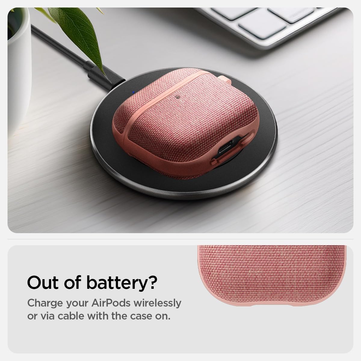 Foto 6 pulgar | Funda Spigen Urban Fit Para Airpods 4 Con Anc (2024), Color Dorado Rosa - Venta Internacional.