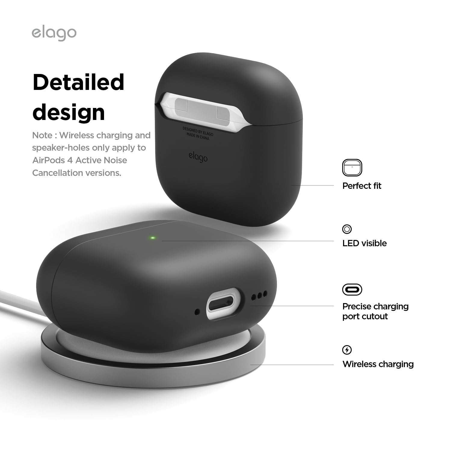 Foto 7 pulgar | Funda Elago Liquid Hybrid Para Airpods De 4.ª Generación Con Carga Inalámbrica - Venta Internacional.