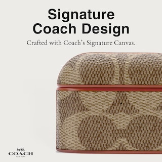 Foto 3 | Funda Airpods Pro Coach Signature Tan Compatible Con 1.ª Y 2.ª Generación - Venta Internacional.