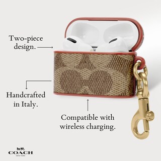 Foto 4 | Funda Airpods Pro Coach Signature Tan Compatible Con 1.ª Y 2.ª Generación - Venta Internacional.