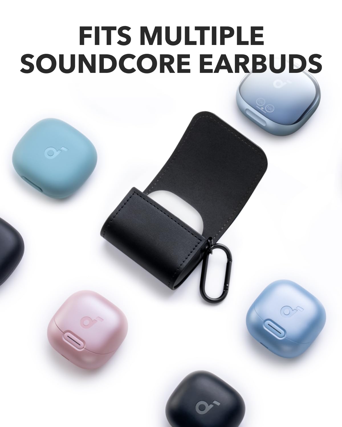 Foto 2 | Funda De Viaje Para Auriculares Soundcore De Anker, Antiarañazos, Negra - Venta Internacional.