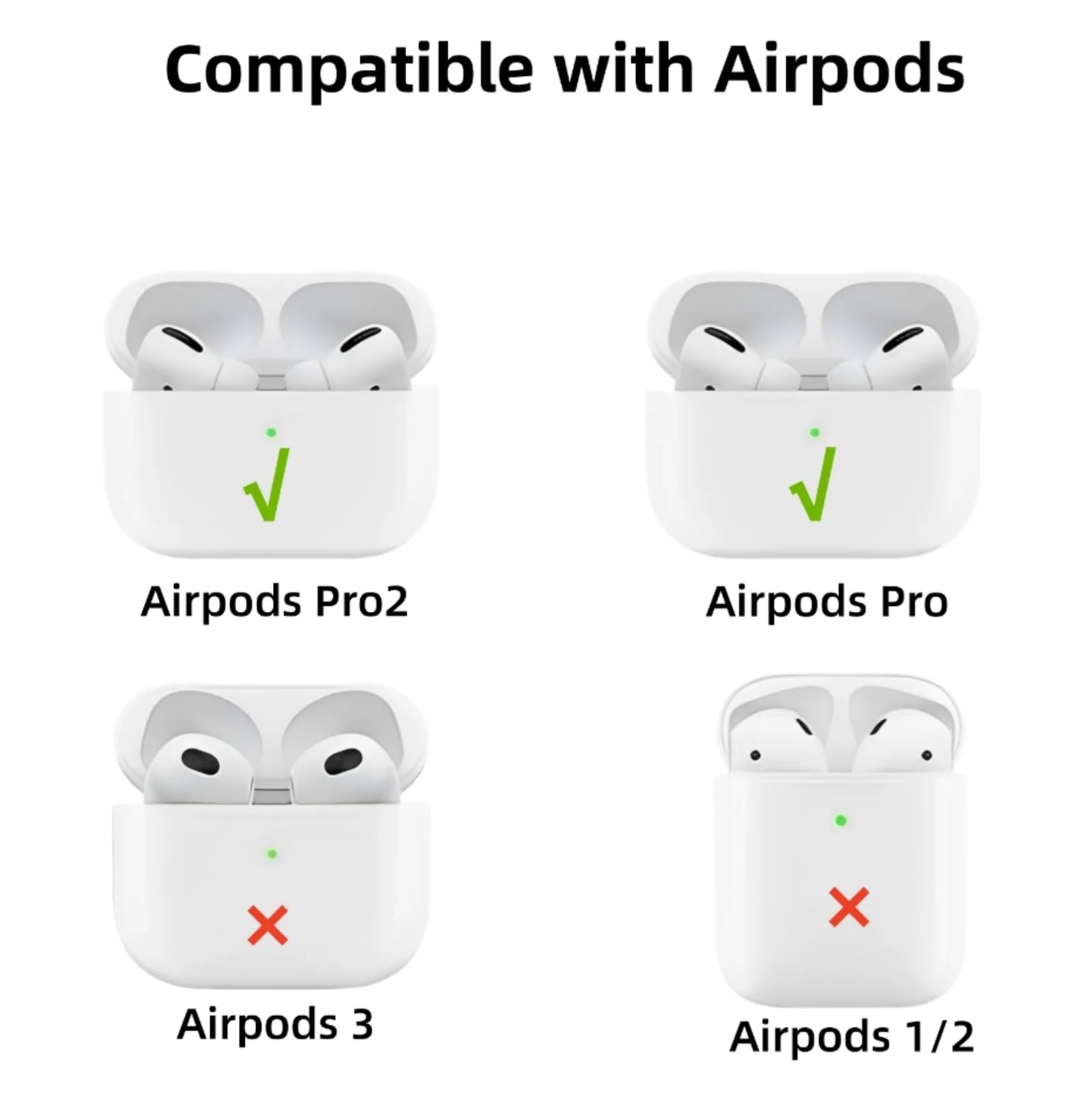 Foto 3 pulgar | Funda De Silicona Compatible Con Airpods Pro De Segunda Generación Con Llavero - Venta Internacional.