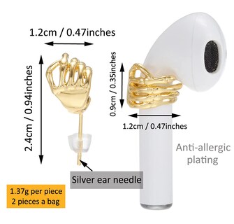Foto 2 | Correa para Pendientes para Airpods 1 Y 2 con Forma De Mano Antipérdida - Venta Internacional